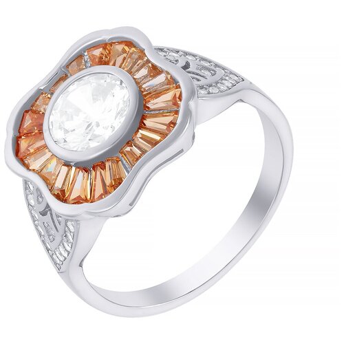 фото Element47 кольцо из серебра 925 пробы с кубическим цирконием cas3695r_ko_002_wg, размер 16