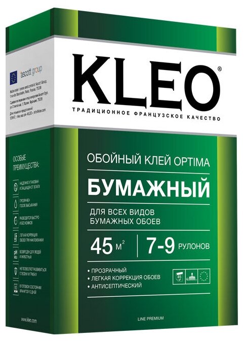 Клей для бумажных обоев KLEO OPTIMA Бумажный 0.16 кг