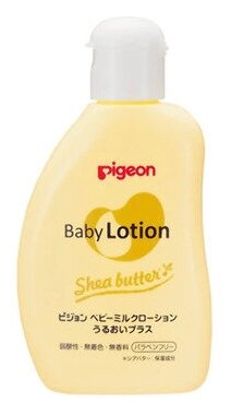 PIGEON Лосьон-молочко детский Baby Lotion-Milk с Маслом ШИ, аминокислотами, керамидами, гиалуроновой кислотой, без аромата, флакон 120 мл