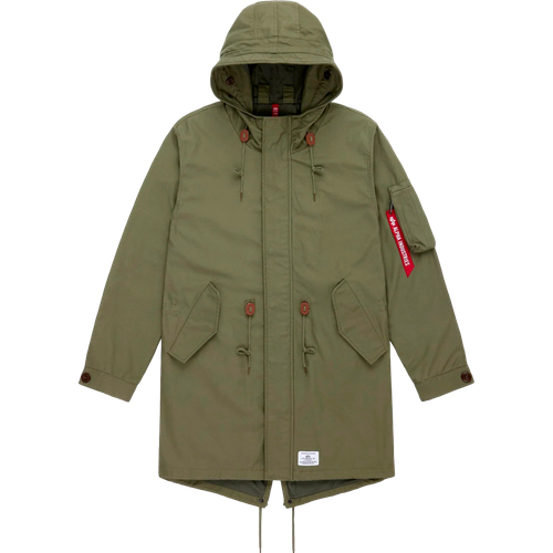 женская куртка парка alpha industries m 65 fishtail parka зелёный размер s Куртка ALPHA INDUSTRIES, размер M, зеленый