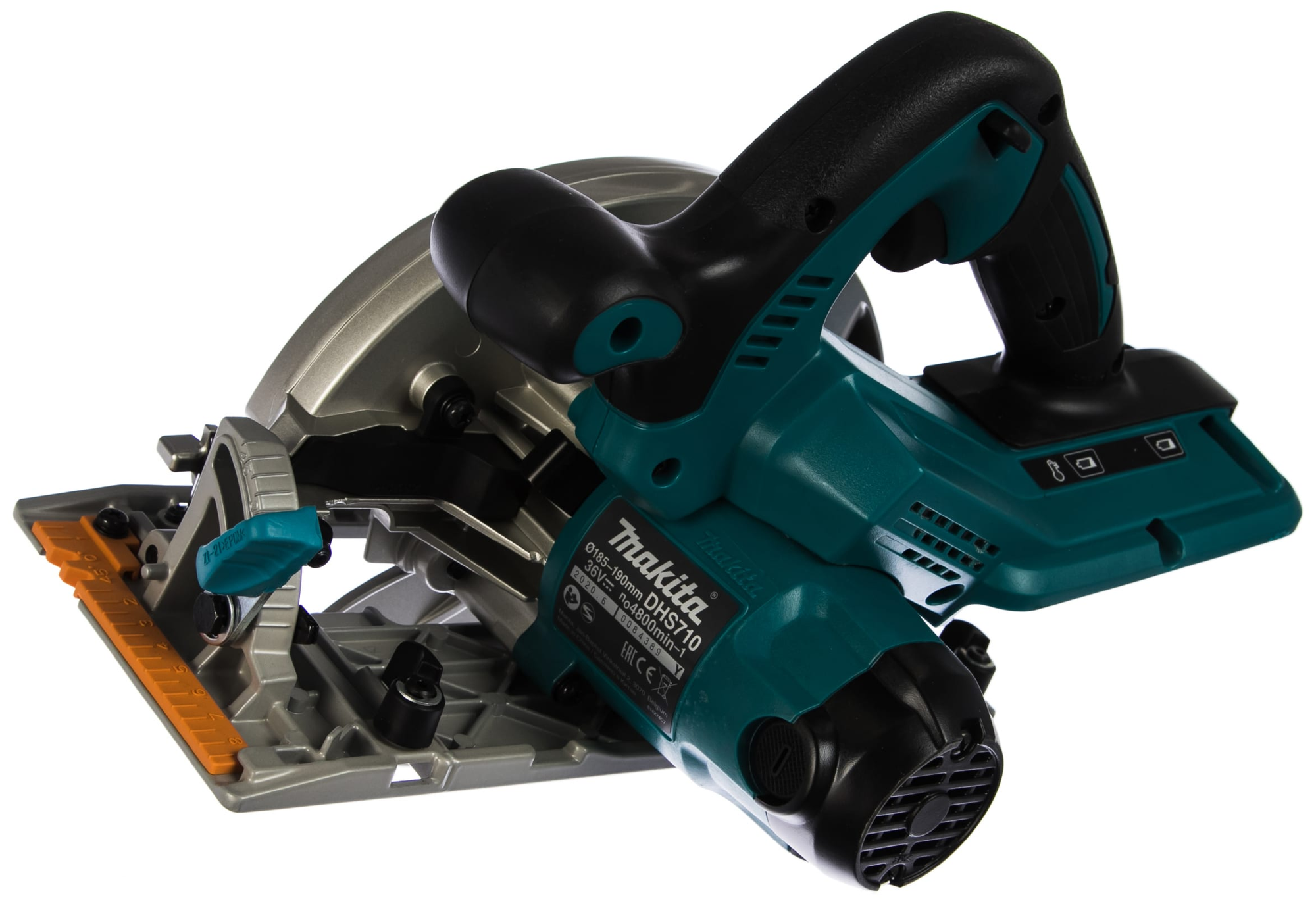 Makita DHS710ZJ SOLO Дисковая пила аккум. в MakPac-4 (18+18В, 190*20мм, рез:69мм, 4800об/ми - фотография № 5