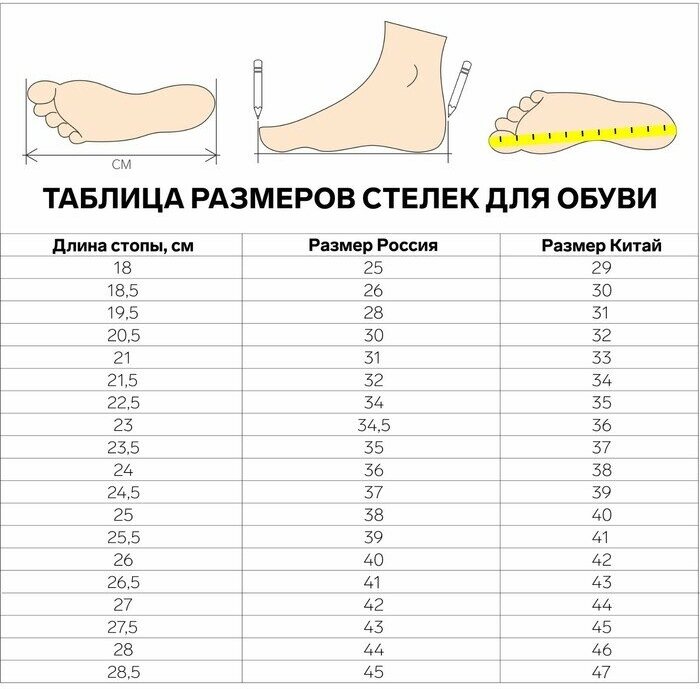 Стельки (пу) универс р-р 37-38 (пара) 24,5*8,5*2 проз/син пакет OT Onlitop 9061509 . - фотография № 8