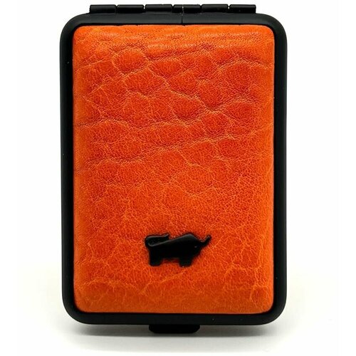 Таблетница BRAUN BUFFEL GOLF из натуральной кожи Hermes-оранжевого цвета / контейнер для таблеток и капсул