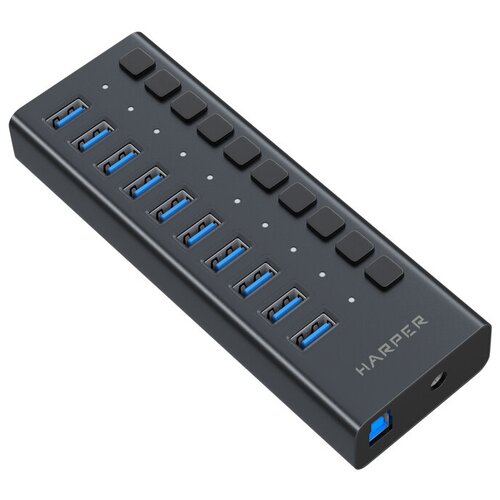 USB Концентратор HARPER HUB-10MB черный 449400₽
