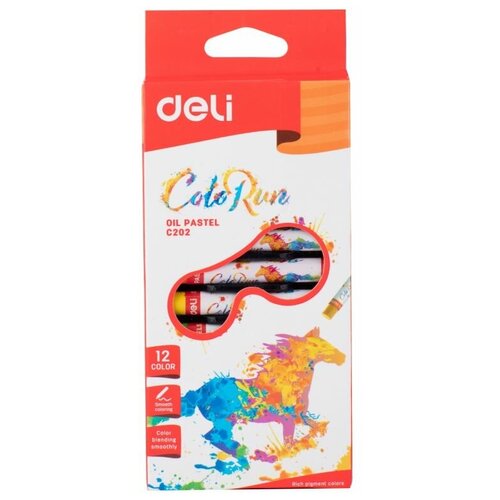 Набор из 36 штук Масляная пастель Deli ColoRun EC20200 12 цветов картонная коробка/европодвес