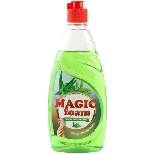 Средство для мытья посуды MAGIC FOAM Алоэ-Вера и зеленый чай 500.