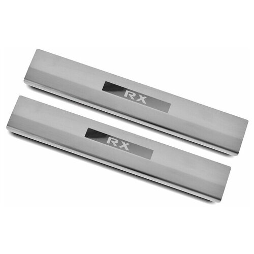 фото Накладки на пороги russtal lexus rx 200t 2015-2019 (нерж., шлиф., надпись) lexrx15-03
