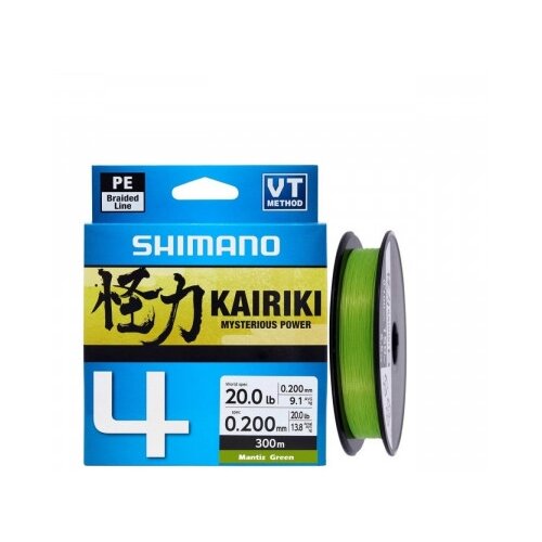 фото Леска плетёная shimano kairiki 4 pe 150м зеленая (ldm54te1819015g (150 м 0,19мм) )