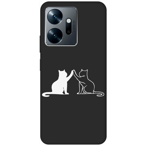 Матовый Soft Touch силиконовый чехол на Infinix Zero 20, Инфиникс Зеро 20 с 3D принтом Cats W черный матовый soft touch силиконовый чехол на infinix zero 20 инфиникс зеро 20 с 3d принтом patriot черный