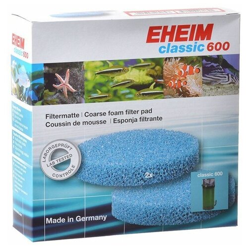 Наполнитель Eheim картридж Coarse foam filter pad для Eheim classic 600 2 синий 185 мм 185 мм 63 мм