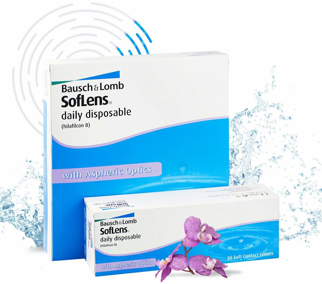 Контактные линзы soflens daily disposable 30 шт 8,6, -3,50 bausch+lomb Bausch & Lomb - фото №13