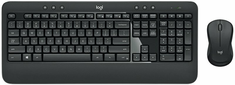 Комплект (клавиатура+мышь) Logitech , USB, беспроводной, черный [920-008686] - фото №4