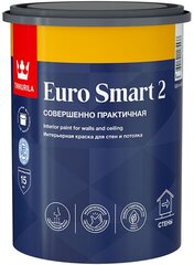 TIKKURILA EURO SMART 2 краска интерьерная для стен и потолка (0,9л)