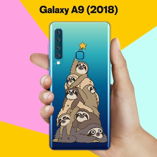 Силиконовый чехол на Samsung Galaxy A9 (2018) Елка / для Самсунг Галакси А9 2018