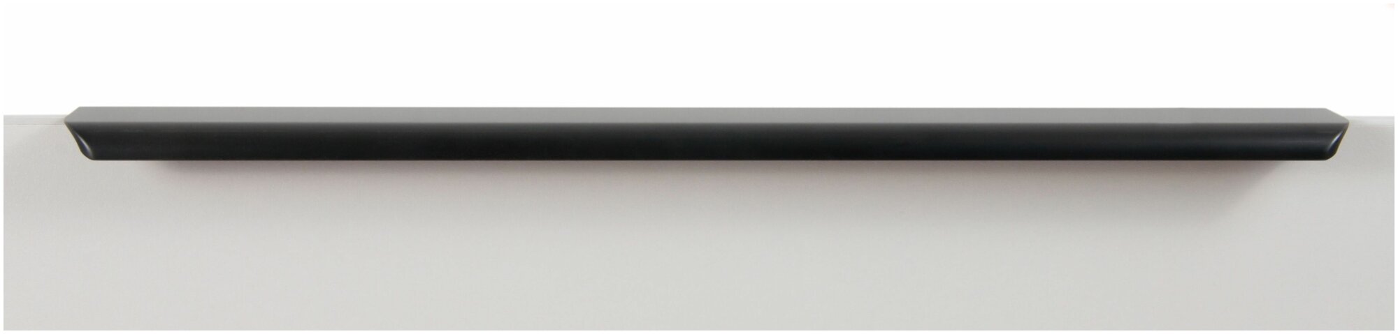 Мебельная ручка торцевая MONTE, длина - 397 мм, установочный размер - 320 мм, цвет - Чёрный матовый, алюминий, RT110BL - фотография № 8