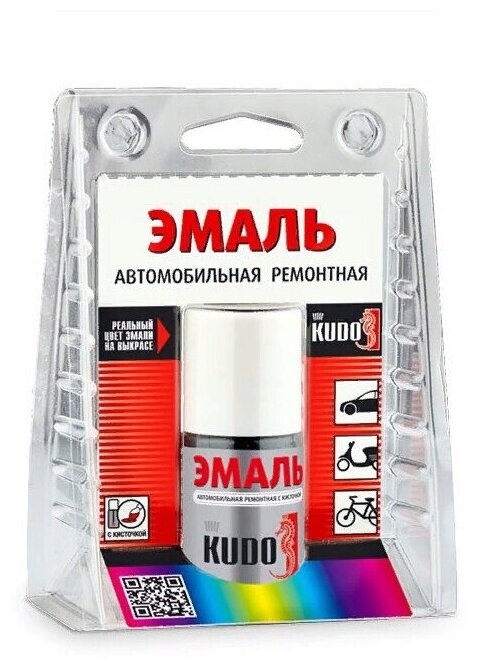 Эмаль с кисточкой KUDO KU-72451 Toyota 1F7 Ultra silver серебристый 15гр