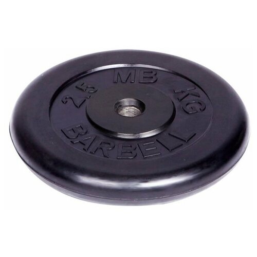 фото Диск обрезиненный "barbell" d 31 мм чёрный 2,5 кг mb barbell