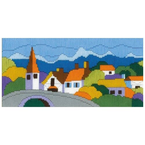 фото Набор городок в горах (длинный вертикальный стежок) 24х12 риолис 1630 1630