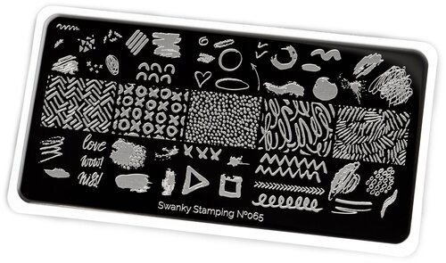 Swanky Stamping пластина 065 12 х 6 см черный