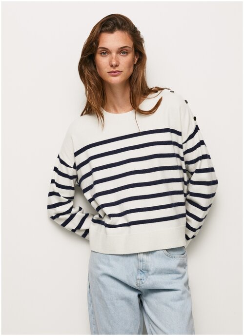 Пуловер Для Женщин, Pepe Jeans London, модель: PL701904, цвет: разноцветный, размер: XS
