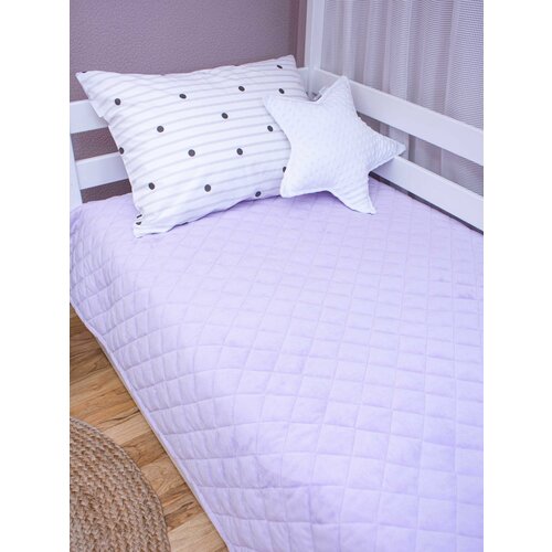 COROCOCO Покрывало детское плюшевое Лаванда 130х210 см, с хлопковым подкладом