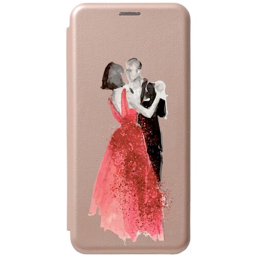 Чехол-книжка Dancing Couple на Realme 10 4G / Рилми 10 4Г с 3D эффектом золотой матовый чехол dancing couple для realme 10 4g рилми 10 4г с 3d эффектом черный