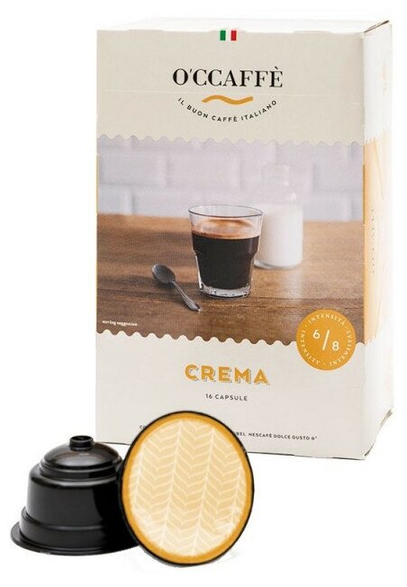 Кофе в капсулах O'CCAFFE Crema для системы Dolce Gusto, 16 шт (Италия) - фотография № 9