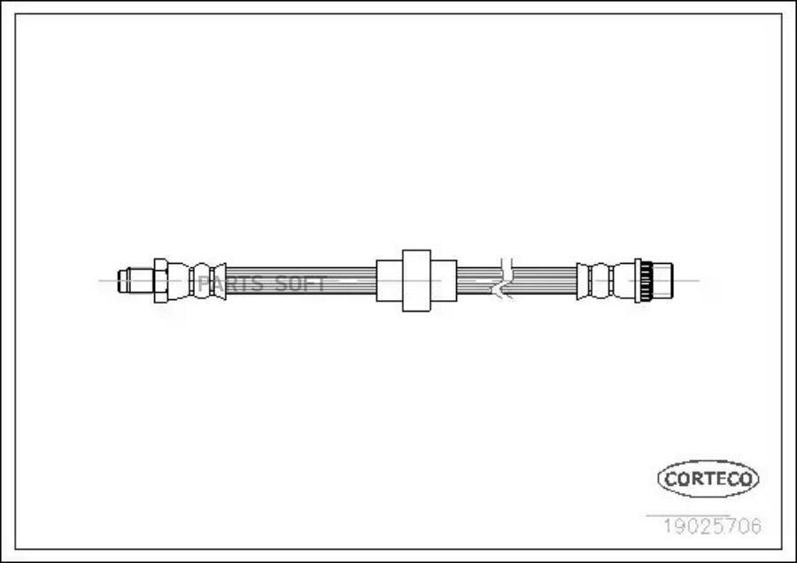 CORTECO 19025706 Шланг тормозной