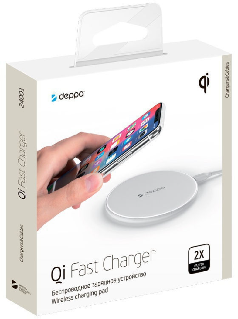 Зарядное устройство беспроводное Deppa Qi Deppa Fast Charger 10rW - фото №10