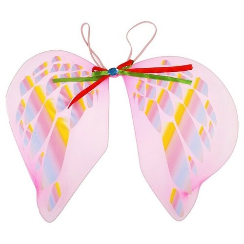 фото Карнавальные крылья "ангел", с узорами, цвет розовый 3102690 сима-ленд