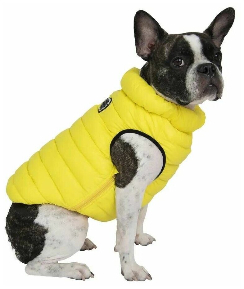 Puppia Жилет для собак утеплённый Ultra Light Vest B, жёлтый, размер S - фотография № 3