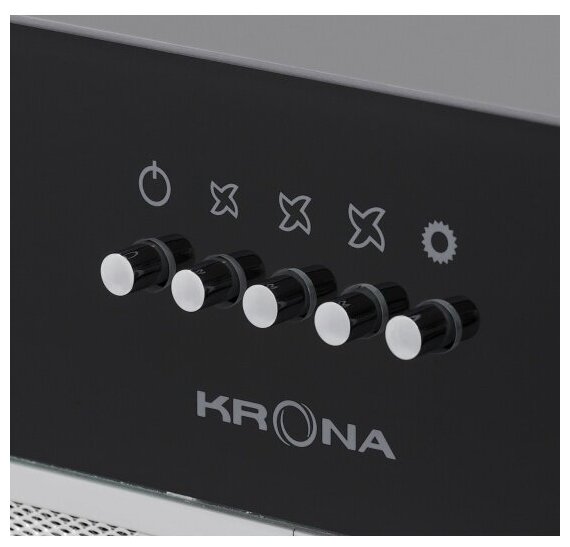 Кухонная вытяжка встраиваемая KRONA SINTIA 600 BLACK PB - фотография № 2
