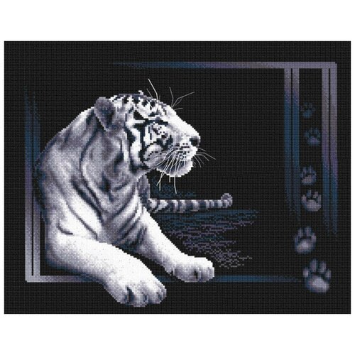 фото Набор для вышивания panna "белый тигр", арт. ж-0277, 40х32 см