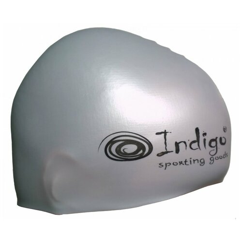 фото Шапочка для плавания silicone indigo sc100/101 однотон серая