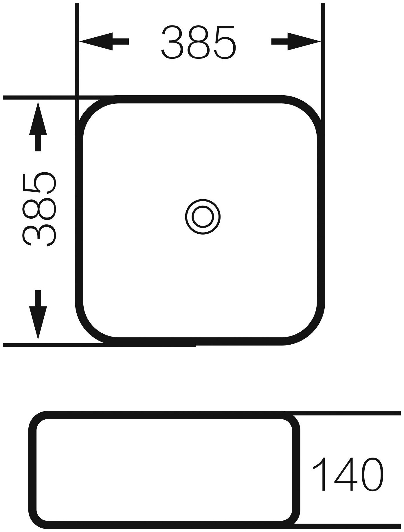 Раковина Grossman 38.5х14 GR-4042BW - фото №3