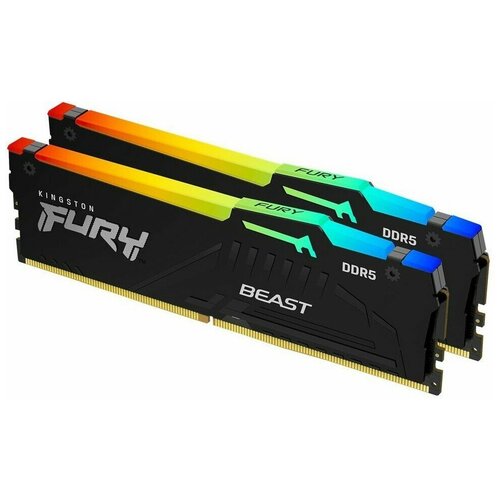 Оперативная память Kingston 16GB DDR5 6000 DIMM FURY Beast RGB EXPO Gaming Memory 2x8 ГБ KF560C36BBEAK2-16 1343000₽