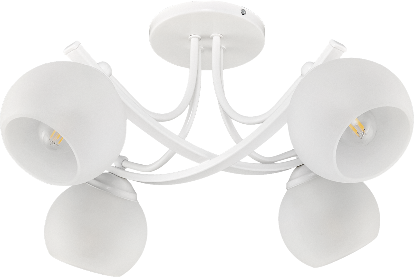 Люстра потолочная Иветта 536 4 лампы 23 м² цвет белый