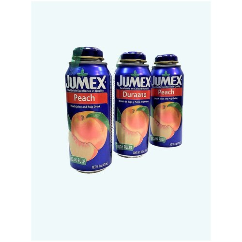 Премиальный сок Jumex Peach (Джумекс), 3 банки по 473 мл