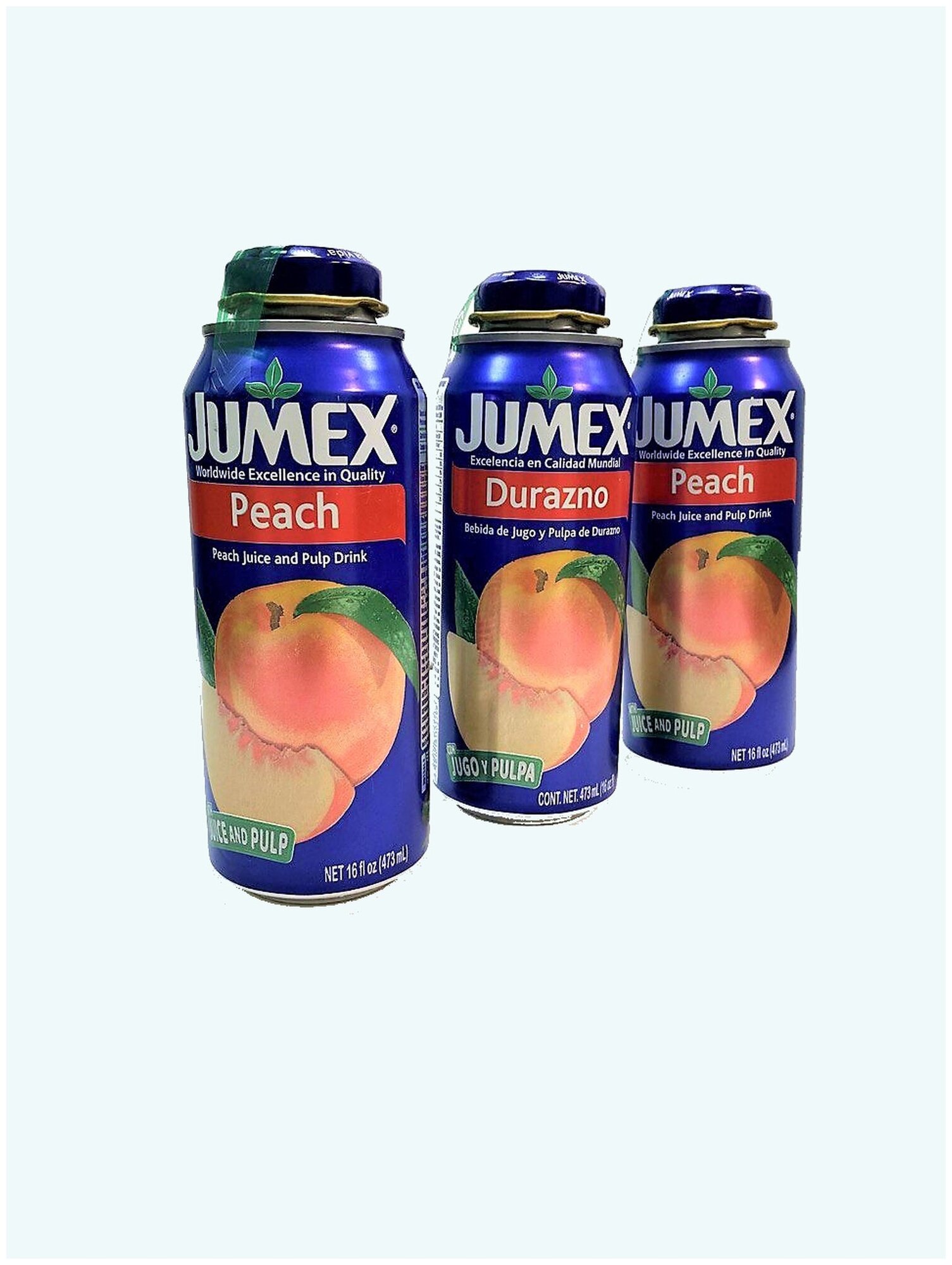 Премиальный сок Jumex Peach (Джумекс), 3 банки по 473 мл - фотография № 1