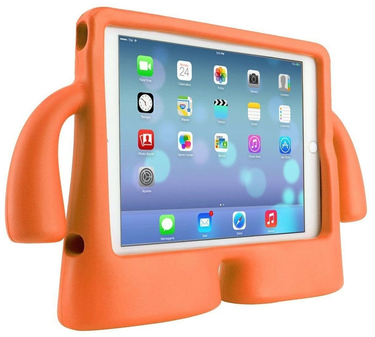 Детский чехол "Happy Hands" для iPad mini (подходит для всех mini) апельсиновый