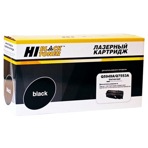 Картридж Hi-Black HB-Q5949A/ Q7553A, 3500 стр, черный тонер картридж netproduct 49a 53a q5949a q7553a cartridge 715 cartridge 708 черный для лазерного принтера совместимый