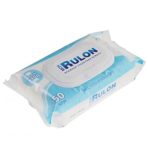 Туалетная бумага влажная MR-48329 MON RULON гипоаллергенная антибактериальная детская (18х18см) в мягкой упаковке (50шт) авангард /1/28 MR-48329