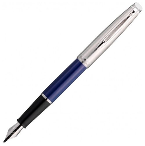 Ручка перьевая Waterman Embleme (2157246) корпус Blue CT F сталь нержавеющая подарочная коробка (1654809)