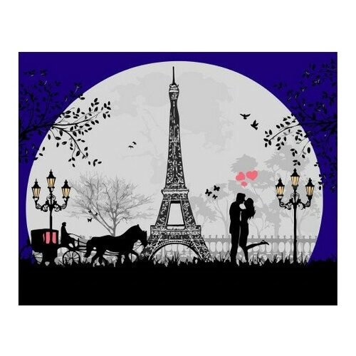 фото Картина по номерам парижские фонари, 40x50 см. paintboy