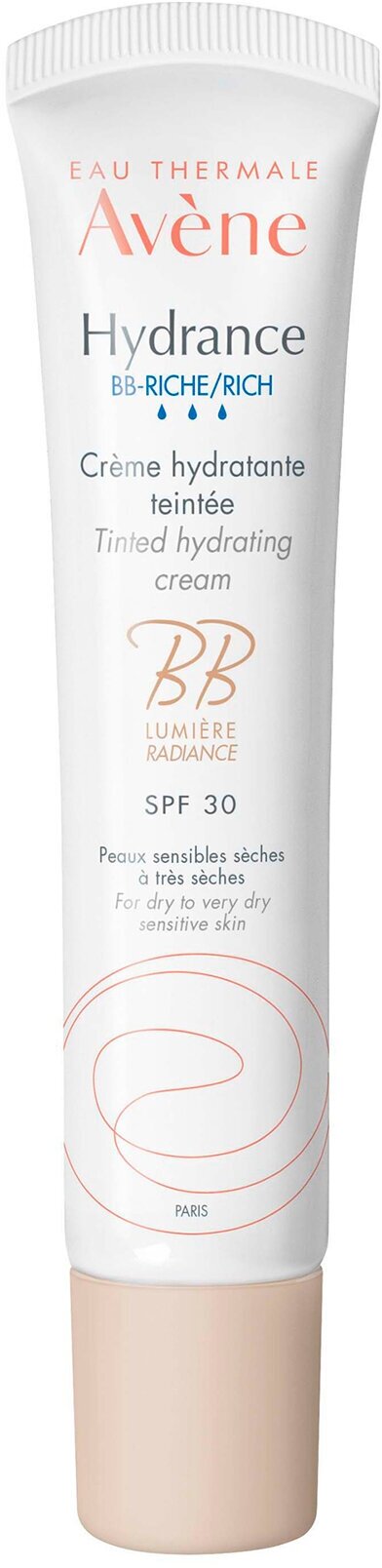 AVENE Hydrance BB-Riche Крем для лица с тонирующим эффектом увлажняющий SPF 30, 40 мл