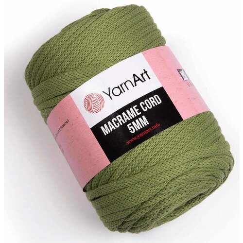 Пряжа YarnArt Macrame cord 5mm василёк (772), 60%хлопок/40%полиэстер/вискоза, 85м, 500г, 1шт