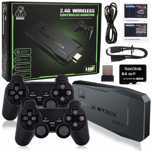 Игровая приставка 15000 игр портативная игроваяБеспроводная приставка Game Stick Lite 64gb 145100₽