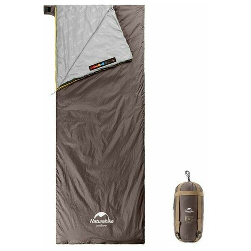 Мешок спальный Naturehike NH21MSD09 мини LW180 серо-коричневый 6927595777954 278000₽