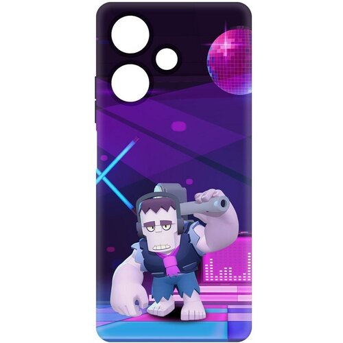 Чехол-накладка Krutoff Soft Case Brawl Stars - Фрэнк для INFINIX Hot 30 черный чехол накладка krutoff soft case brawl stars фрэнк для tecno camon 30 черный