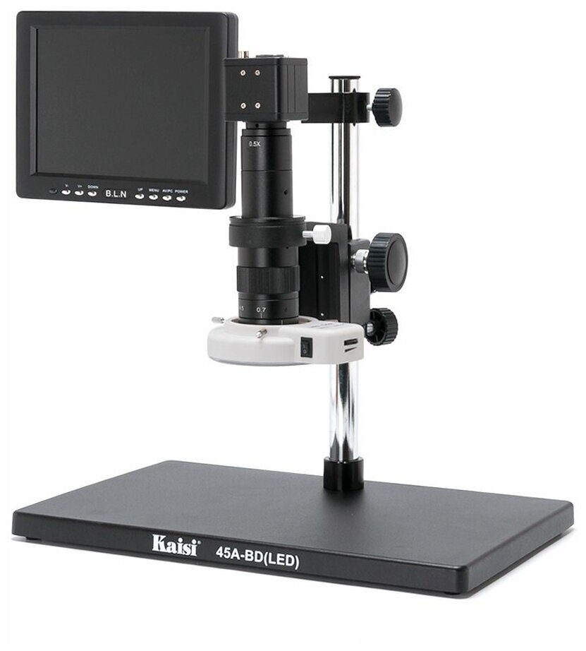 Микроскоп Kaisi 45A-BD 12X-77X 2Мп с дисплеем 8" и LED подсветкой